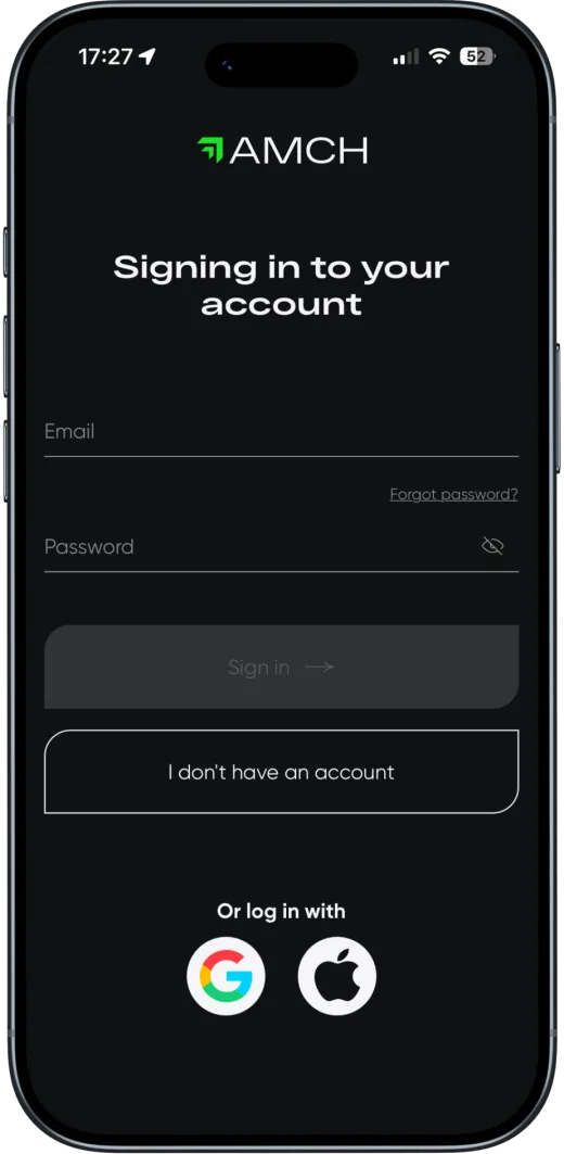 Register at the app